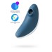 Вакуум-волновой бесконтактный стимулятор клитора Satisfyer Vulva Lover 1, силикон, синий - фото