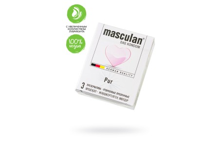 Презервативы masculan Pur № 3 утонченные, 18,5 см, 5.3 см, 3 шт.