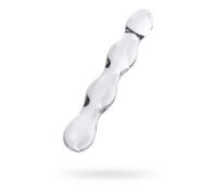 Двусторонний фаллоимитатор Sexus Glass, стекло, прозрачный, 18,5 см