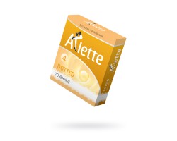 Презервативы Arlette, dotted, латекс, точечные, 18,5 см, 5,2 см, 3 шт.