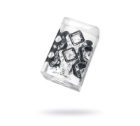 Нереалистичный мастурбатор TENGA Crysta Block, TPE, прозрачный, 15,5 см