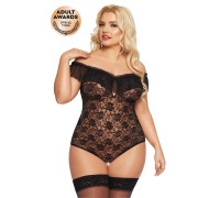 Боди SoftLine Collection Kamila, черный, XXXL