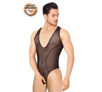 Боди из сетки мужское SoftLine Collection, черный, XL
