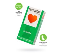 Презервативы masculan Anatomic №10, анатомической формы, 5,3 см, 18,5 см, 10 шт