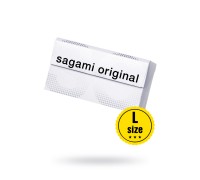 Презервативы Sagami, original 0.02, L-size, гладкие, 19 см, 5,8 см, 10 шт.