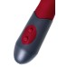 Вибратор с клиторальным стимулятором, силикон, бордовый, 19,5 см - фото 3