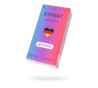 Презервативы EXPERT Wild Love Germany 12шт +(3 бесплатно), ребристые с точками