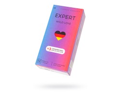 Презервативы EXPERT Wild Love Germany 12шт +(3 бесплатно), ребристые с точками