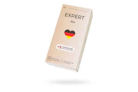 Презервативы EXPERT XXL Germany 12шт +(3 бесплатно), увеличенного размера