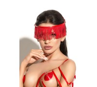 Украшение на голову Me Seduce Queen of hearts с длинной бахромой, красное, OS