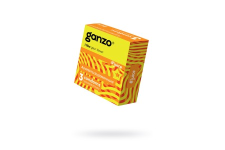 Презервативы Ganzo, juice, латекс, аромат, 18 см, 5,2 см, 3 шт.