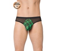 Трусы мужские с клетчатой вставкой SoftLine Collection, черный, M/L