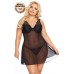 Комбинация и стринги SoftLine Collection Berta, черный, XXXL - фото