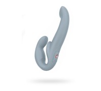 Анатомический безремневой страпон Fun Factory SHARE VIBE PRO , силикон, серый