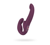 Анатомический безремневой страпон Fun Factory SHARE VIBE PRO , силикон, бордовый