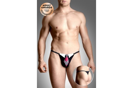 Стринги мужские с галстуком SoftLine Collection, черный, S/L