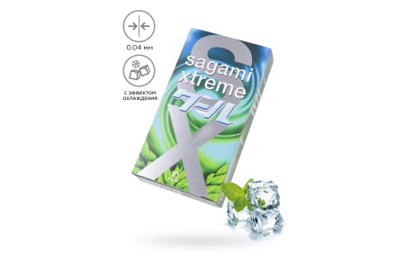 Презервативы Sagami, xtreme, Mint, латекс, 19 см, 5,2 см, 10 шт.