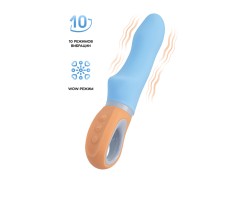 Вибратор Flovetta BLUEBELL, силикон, голубой, 18,5 см