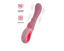 Вибратор Flovetta ROSE, силикон, розовый, 19 см