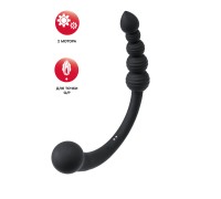 Двусторонний вибратор Black & Red by Toyfa, силикон, черный, 35 см