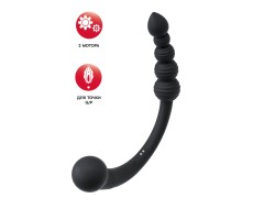 Двусторонний вибратор Black & Red by Toyfa, силикон, черный, 35 см