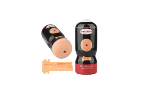 Нереалистичный мастурбатор в колбе MALESATION Butt Pleasure, анус, TPE, телесный