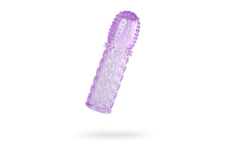 Насадка рельефная A-Toys by TOYFA, TPE, фиолетовый, 13,5 см