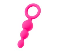 Анальный плаг, силикон, розовый, 13,5 см (в пакете)