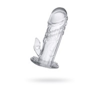 Насадка на пенис с дополнительной стимуляцией A-Toys by TOYFA Uco, TPE, прозрачный, 13 см