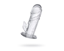 Насадка на пенис с дополнительной стимуляцией A-Toys by TOYFA Uco, TPE, прозрачный, 13 см