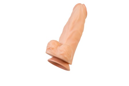 Вибратор-гигант LoveToy, реалистичный, neoskin, телесный, 28 см, Ø 8,9 см