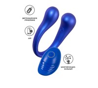 Многофункциональный вибратор L`Eroina APP ETERN с пультом и APP, силикон, синий, 23 см