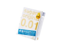 Презервативы Sagami, original 0.01, полиуретан, EXTRA LUB, 2 шт.