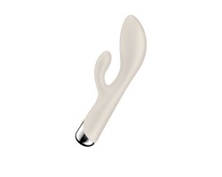 Вибратор-кролик с ротацией Satisfyer Spinning Rabbit 1, силикон, бежевый, 20,5 см