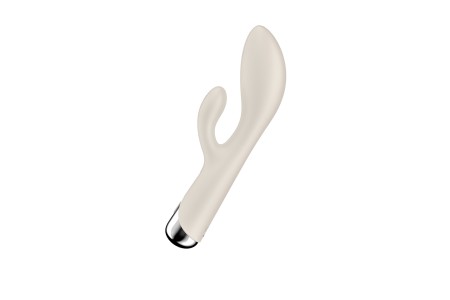 Вибратор-кролик с ротацией Satisfyer Spinning Rabbit 1, силикон, бежевый, 20,5 см