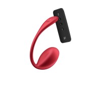 Виброяйцо Satisfyer Shiny Petal Connect App с пультом ДУ, красный, 7,5 см