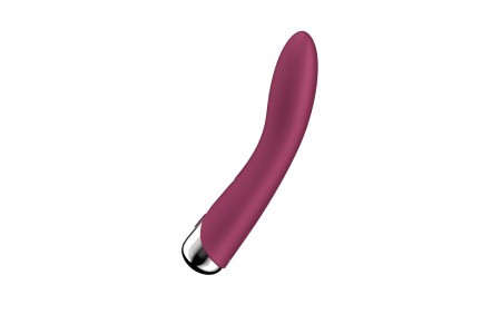 Вибратор для точки G с ротацией Satisfyer Spinning Vibe 1, силикон, бордовый, 17,8 см