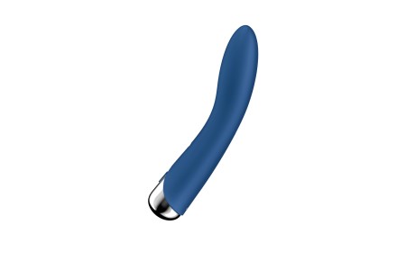 Вибратор для точки G с ротацией Satisfyer Spinning Vibe 1, силикон, синий, 17,8 см