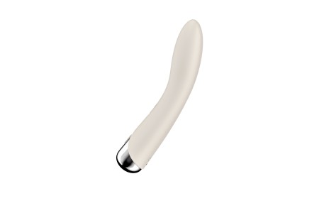 Вибратор для точки G с ротацией Satisfyer Spinning Vibe 1, силикон, бежевый, 17,8 см