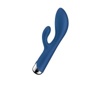 Вибратор-кролик с ротацией Satisfyer Spinning Rabbit 1, силикон, синий, 20,5 см