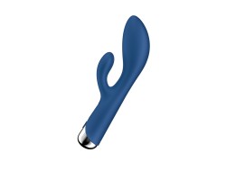Вибратор-кролик с ротацией Satisfyer Spinning Rabbit 1, силикон, синий, 20,5 см