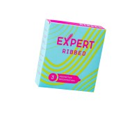 Презервативы EXPERT Ribbed, ребристые, 3шт.
