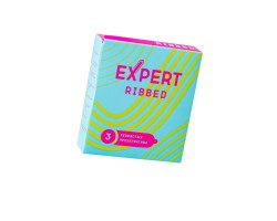 Презервативы EXPERT Ribbed, ребристые, 3шт.