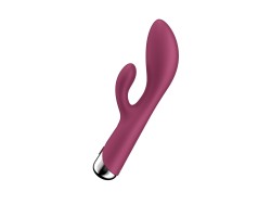 Вибратор-кролик с ротацией Satisfyer Spinning Rabbit 1, силикон, бордовый, 20,5 см