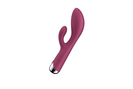 Вибратор-кролик с ротацией Satisfyer Spinning Rabbit 1, силикон, бордовый, 20,5 см