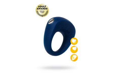 Эрекционное кольцо на пенис Satisfyer Power Ring, силикон, синий 5,5 см.