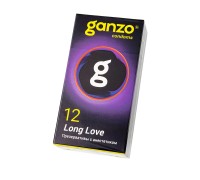 Презервативы Ganzo, Long Love,с анастетиком, латекс,18 см, 5,2 см, 12 шт.