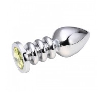 Анальная пробка Silver Relief Yellow L