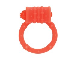 Стимулирующее кольцо с вибро-моторчиком апельсиновое Posh