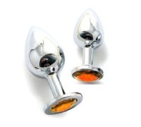 Анальное украшение Butt Plug Large оранжевый 